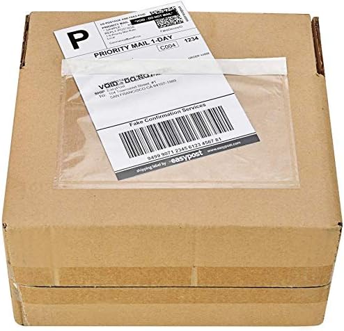 6" x 9" Clear Adhesive Top Loading Packing List Pouches Shipping Label Envelopes by FungLam