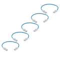 TRUECABLE Cat6 Component Rated Patch Cable, Unshielded (U/UTP), 1ft, Blue, 28AWG Solid Copper, Snagless 10G High-Speed Ethernet Cable, PoE++ 4PPoE 100W, UL Listed, RoHS-3, 5 Pack