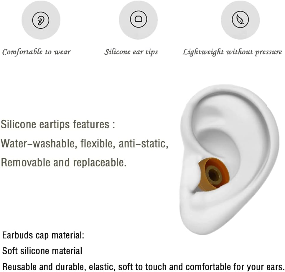 Silicone Replacement Earbud Tips Eartips Earbuds Eargels Compatible with Powerbeats 1/2/3 Wireless Beats by Dre Headphones,4 Pairs Earbud Cap(Brown)