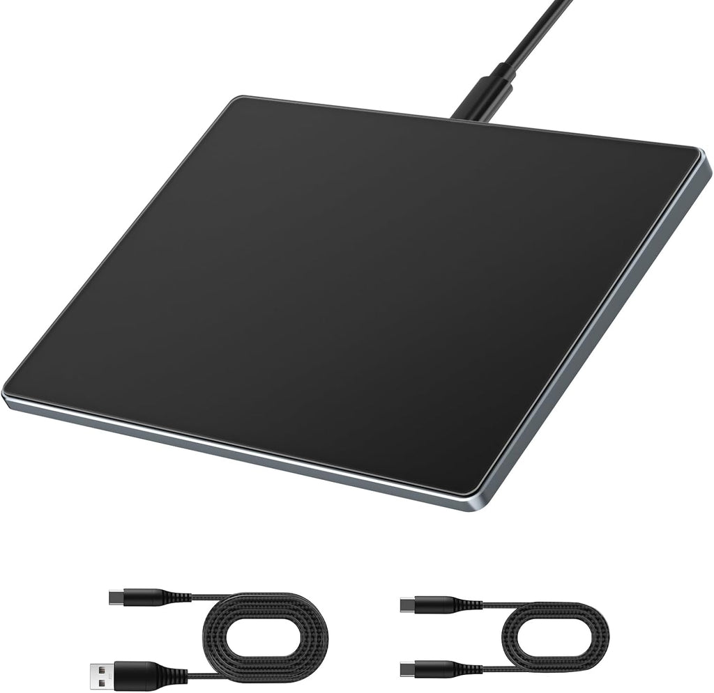 seenda Trackpad, Upgrade Smooth Glass Surface with Multi-Touch, Aluminum Slim USB Wired Win/Mac Touchpad with High Precision Navigation for Windows 10/11 Computer and iMac, MacBook Air/Pro