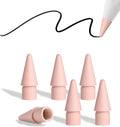 Replacement Pencil Tips for Apple Pencil Pro, Pen Tips for Apple Pencil 2nd Gen/1st Gen/USB-C, Wear-Resisting Pencil Nibs with Storage Box, Pen Nibs Set Compatible with Apple Pen (6 Pack, Pink)