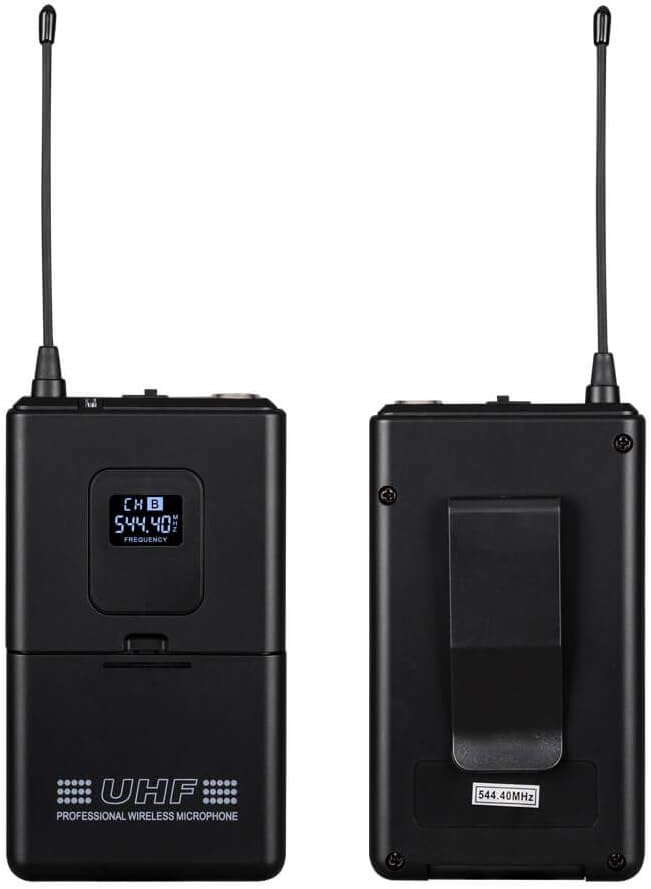 wenwen Wireless Microphone System Pro Audio 8 Channel UHF 8 Lavalier Bodypacks 8 Lapel Mic 8 Headsets for Karaoke System Meeting Church Speaking Conference Wedding Party Frequency B