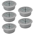 5 Pcs Desk Grommet 2" / 50 mm, Desk Hole Cover for Cables Dark Grey, Cable Grommet ABS Plastic, Desk Hole Grommet for Home & Office Pc, Detachable Cable Cord Organizer