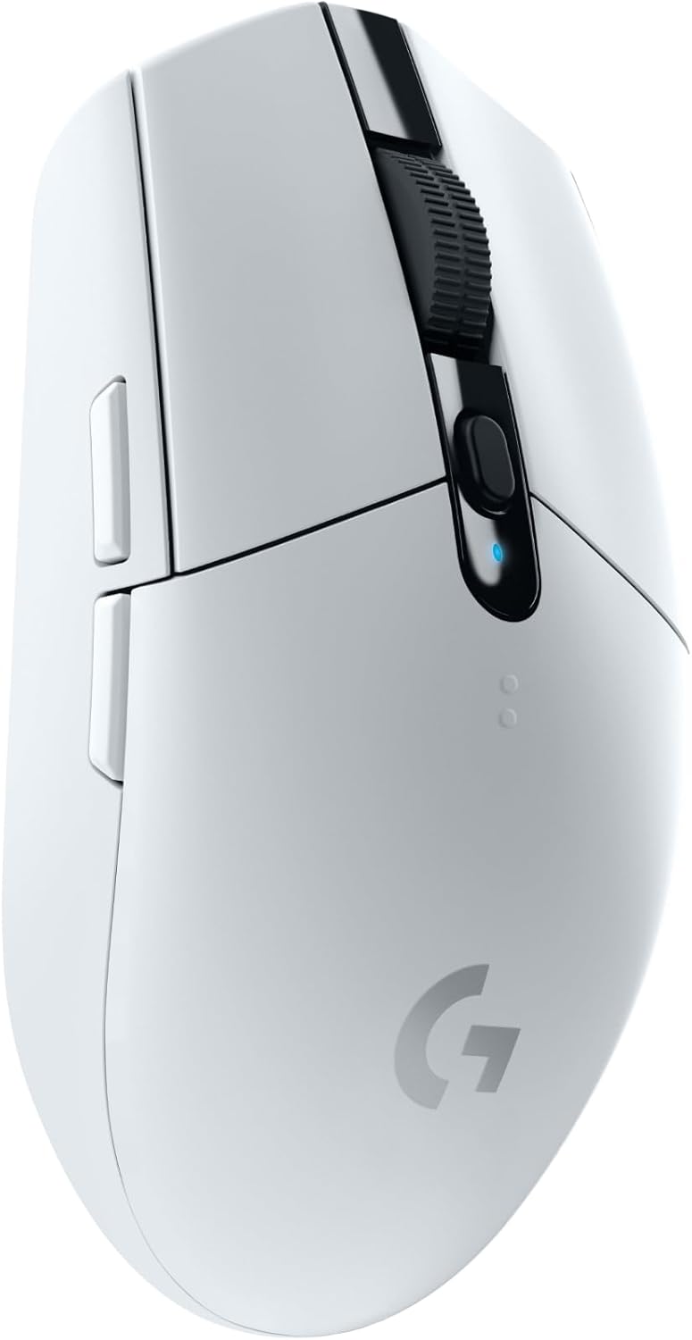 Logitech G305 LIGHTSPEED Wireless Gaming Mouse, Hero 12K Sensor, 12,000 DPI, Lightweight, 6 Programmable Buttons, 250h Battery Life, On-Board Memory, PC/Mac - White
