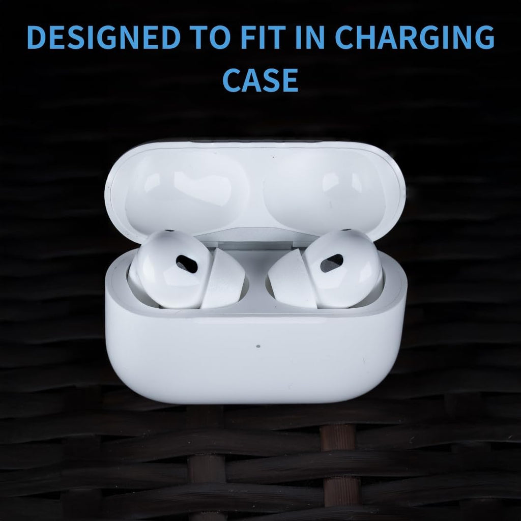 Comply TrueGrip MAX | Premium Memory Foam Replacement Earbud Tips for Apple AirPods Pro 1 & 2 | Long Lasting Comfort, Extreme Durability, Secure Fit, Superior Noise Isolation| White (Large) (1 Pair)