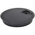 1 Pcs Desk Grommet 3-1/8" / 80 mm, Desk Cord Hole Cover, Cable Grommet Metal Zinc Alloy Materilal, Desk Hole Grommet for Home & Office Pc, Detachable Cable Cord Organizer-Flat Black