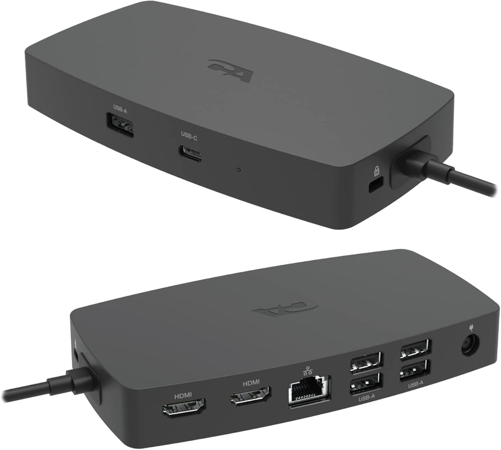 Cyber Acoustics Laptop Docking Station (DS-1000) – USB-C with Dual 4K HDMI Displays, Six USB Ports, Ethernet Port, Power for Laptop, TAA Compliant