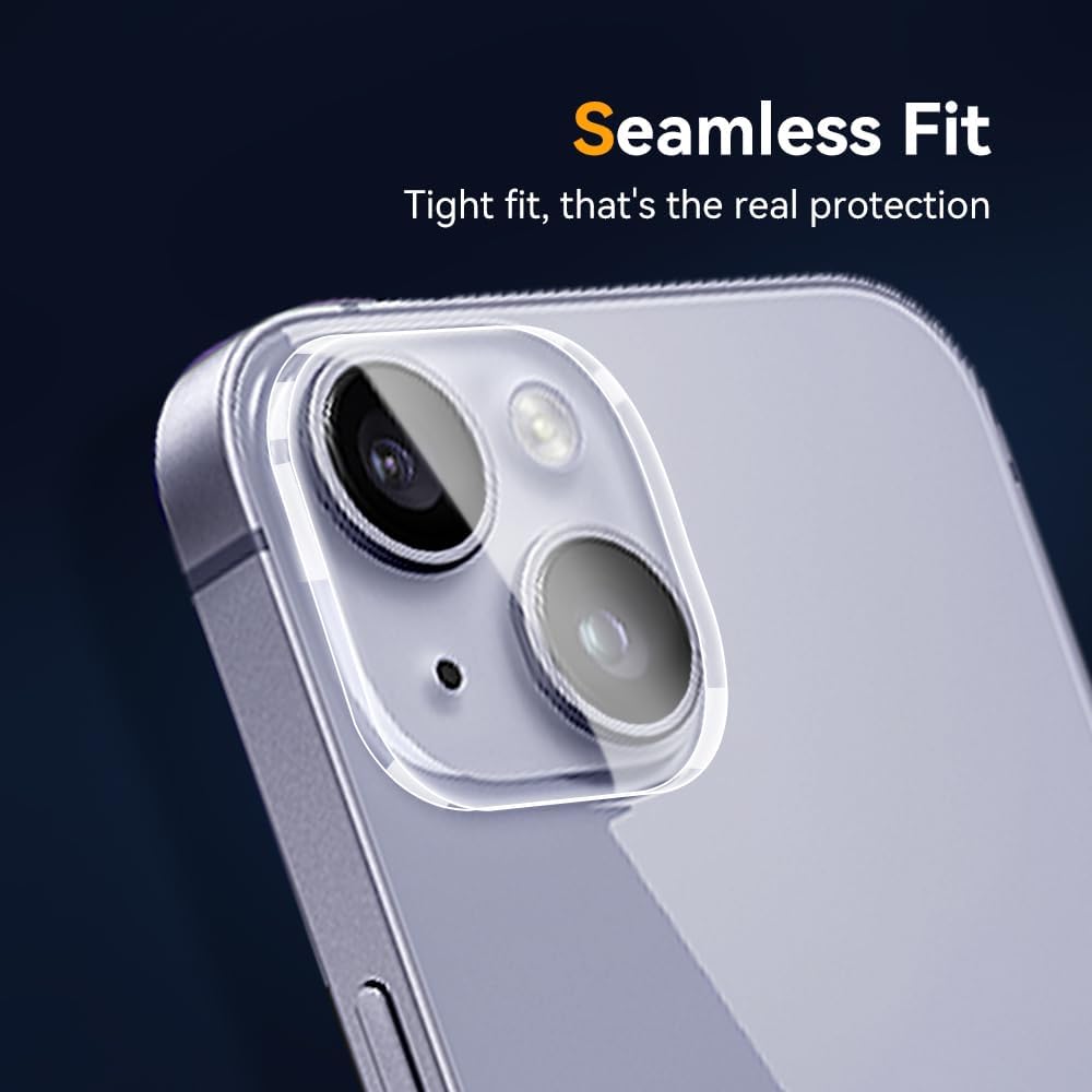 Camera Lens Protector for iPhone 13 6.1" / iPhone 13 Mini 5.4",9H Tempered Glass，Ultra HD, Scratch Resistance Easy to Install，Case Friendly，[Does not Affect Night Shots] 3-Pack