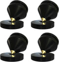 4Pcs Speaker Isolation Spikes Floor Protectors Shockproof Speaker Isolation Spikes with Base Pad for Speaker,Subwoofer,Amplifier,Turntable,Recorder CD DAC with 3m Adhesive (Black)