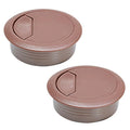 2 Pcs Desk Grommet 2-1/16" / 53 mm, Desk Cord Hole Cover, Cable Grommet ABS Plastic, Desk Hole Grommet for Home & Office Pc, Detachable Adjustable Cable Cord Organizer-Reddish Brown