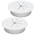 Desk Grommet 3-1/8" (80 mm), Desk Hole Cover for Cables White, Cable Grommet ABS Plastic, Desk Hole Grommet for Office and Home Table Cable, Detachable & Flexible Cable Cord Organizer-2 Pcs