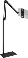 Tablet Floor Stand, Overhead Bed Phone Stand Angle Height Adjustable Holder, Universal Floor Stand Compatible with iPhone iPad Pro Air Mini, Samsung Tab, Kindle, E-Readers…