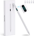 iPad Stylus Pencil(5 Extra Tips) with Magnetic Attachment,USB-C Faster Charge,Tilt Sensitivity Palm Rejection,Compatible with2018-2025 iPad ProM4/12.9/11,Air M3/M2/3/4/5,iPad6-11,Mini5/6/7Gen（White）