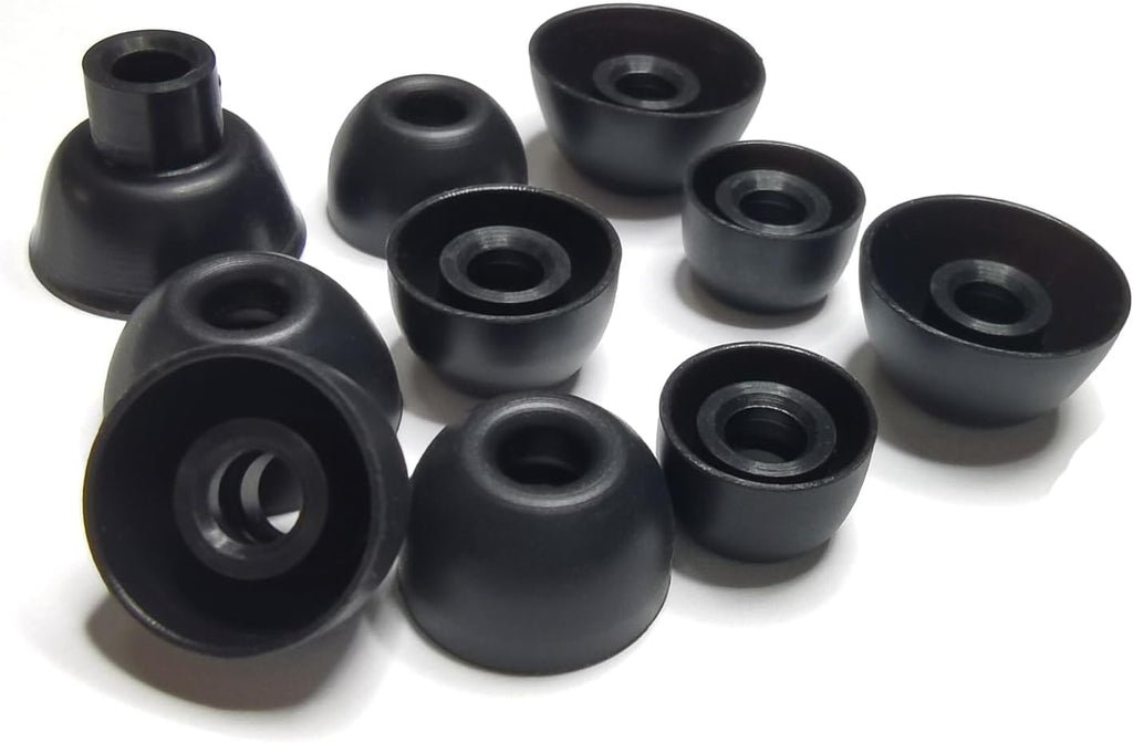 Silicone Earbuds Tips for Powerbeats Pro2 Replacement Ear Tips 10 Pairs XL/L/M/S/XS - Compatible with Beats Studio Buds/Beats Fit Pro/Solo Buds, Black