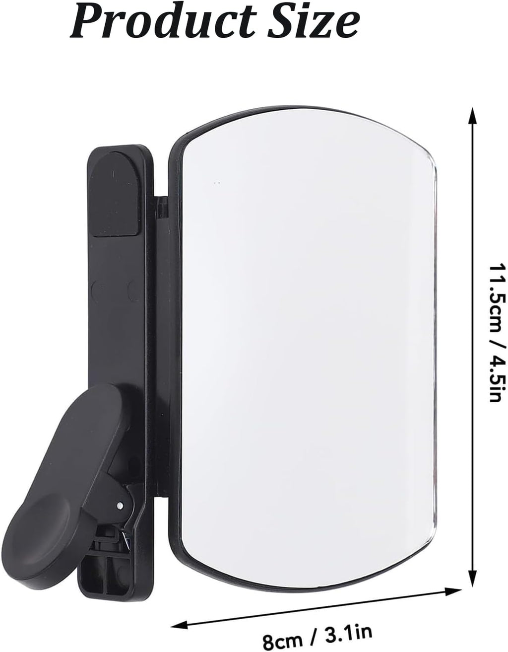 Mirror Effect Lens - Capture Stunning Reflections Instantly, Smartphone Camera Mirror Reflection Clip Kit, Mirror for Phone to Use Back Camera (Black)
