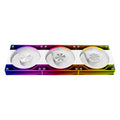 Jungle Leopard Interstellar V3 120mm PC Case Fan Infinity Mirror Module Daisy-Chain 120mm RGB PWM Fan Triple Pack Suitable for Computer Case & 360mm AIO Cooler(White-3Pack
