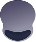 ITNRSIIET Ergonomic Mouse Pad with Comfort Gel Wrist Rest, Non-Slip PU Base, Smooth Textured Surface, Reduces Hand Fatigue & Wrist Pain, 8.7 x 7.2 Inch for Office Gaming Home, Gray Blue Gradient