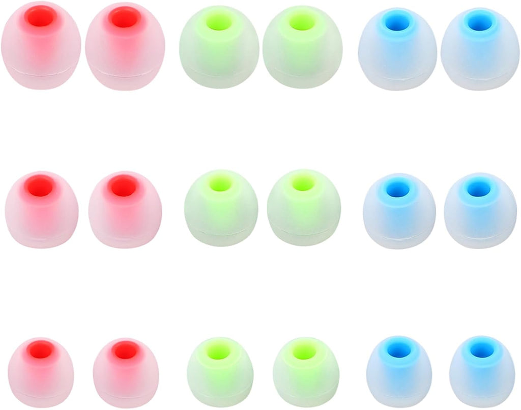 Silicone Replacement Earbud Tips Earbud Covers Ear Tips Fit for in-Ear Headphones (Inner Hole 3.8mm -5.1mm) Earbud Replacement Tips 9 Pairs