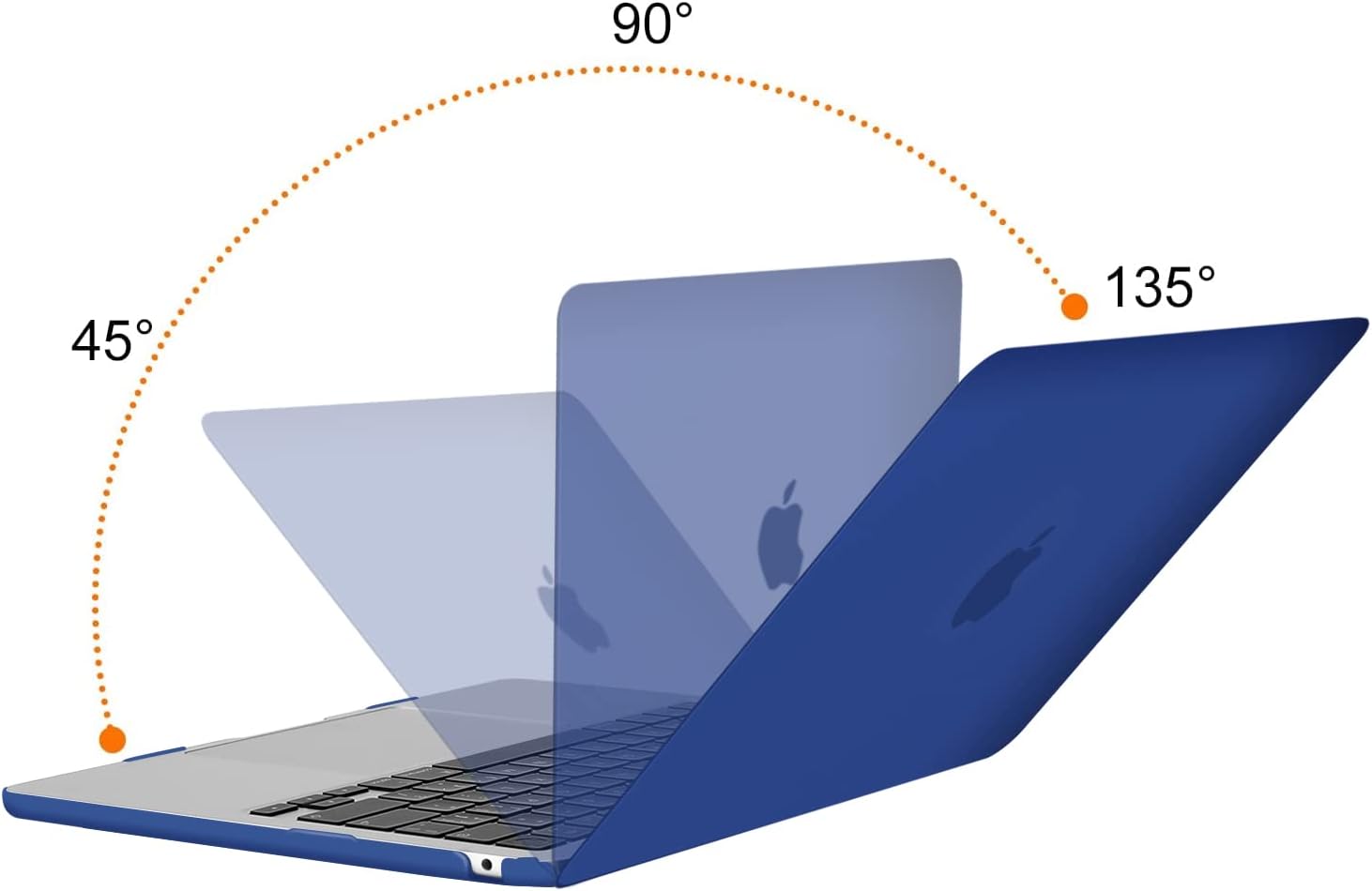 MOSISO Compatible with MacBook Air 13 inch Case 2025 2024 2023 2022 M4 A3240 M3 A3113 M2 A2681, Plastic Hard Shell&Keyboard Cover&Screen Film&Type C for MacBook Air 13.6 inch Case, Royal Blue