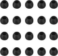 Silicone Medium Replacement Ear Tips - Eartips for In-Ear Headphones - Rubber Tips Earbud Covers - 10 Pairs (Black)