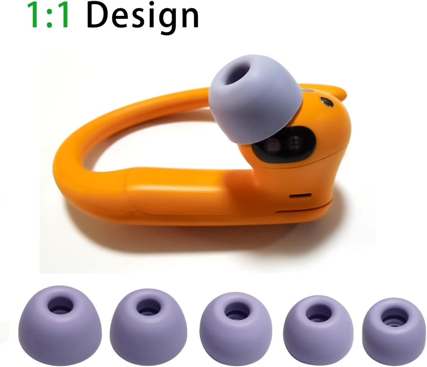Replacement Earbud Tips for Powerbeats Pro2 Ear Tips [10 Pairs] – XL/L/M/S/XS Silicone Earbuds Tips Compatible with Beats Studio Buds/Beats Fit Pro/Solo Buds, Purple