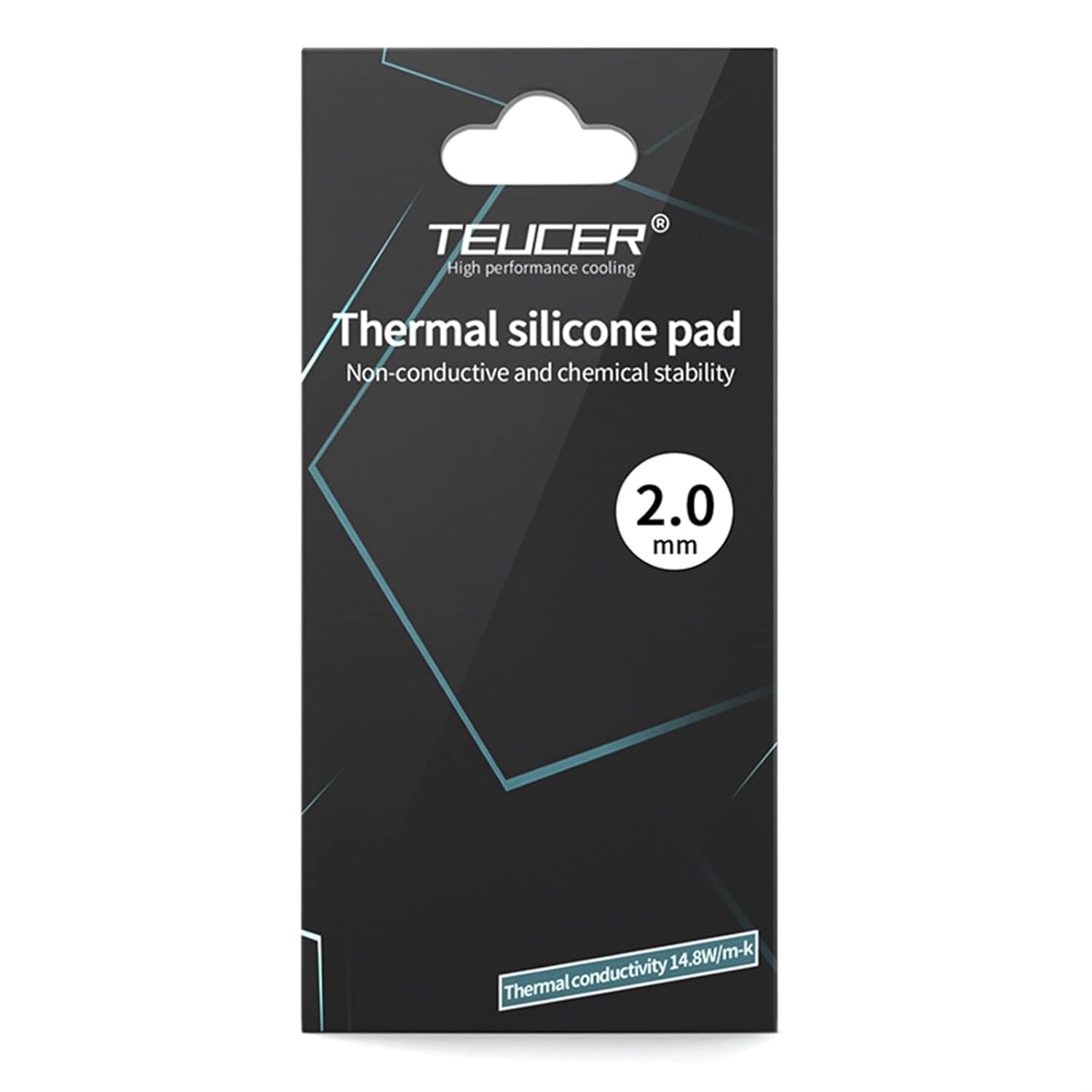Thermal Pad 14.8 W/mK, 85x45x2mm, Non Conductive Heat Resistance High Temperature Resistance, Silicone Thermal Pads for Laptop Heatsink GPU CPU LED Cooler (2mm)