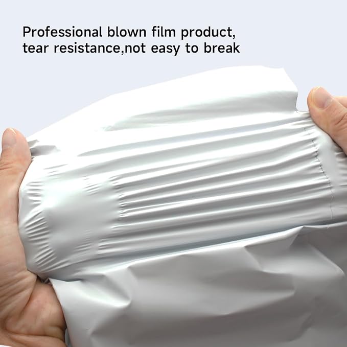 White Poly Mailers 10x13 Inch, 50 Pack | Self-seal shipping bags - Image 4