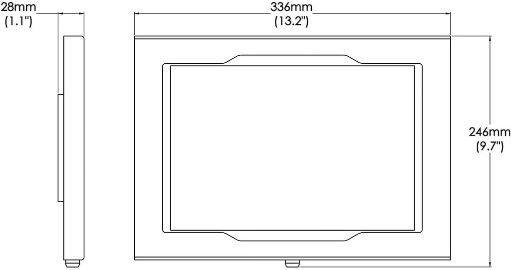 TABcare Locking Anti-Theft Metal Case for Samsung Galaxy TAB 3 4 10.1" Tablet for Kiosk, POS, Store, Show Display, Time Clock (TAB 3/4 10.1, Black)