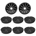 8PCS Cable Grommets, 2-3/8"(60mm) Desk Hole Cover Petal Shaped Buckle Type Nylon Snap Bushing Grommet, Wire Hole Cover Insert for Cables and Cords Management and Protection of Cabinet, Black