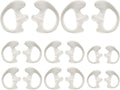 Universal Replacement Insert Silicone Soft Earmold for Baofeng Motorola Kenwood Retevis Midland Two Way Radios Headset (White, 8 Pair, Large_2 Pair; Medium_4 Pair; Small_ 2 Pair)
