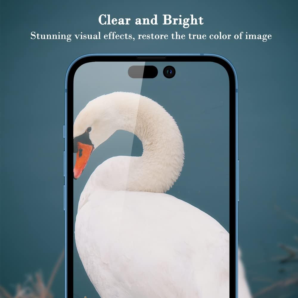 PERFECTSIGHT Sapphire Anti Blue Light Screen Protector Designed for iPhone 14 Pro Max - Medical-Grade Eye Protection - HD Clear Filter 6 Radiations Shatterproof Diamond Hard Tempered Glass (6.7 inch)