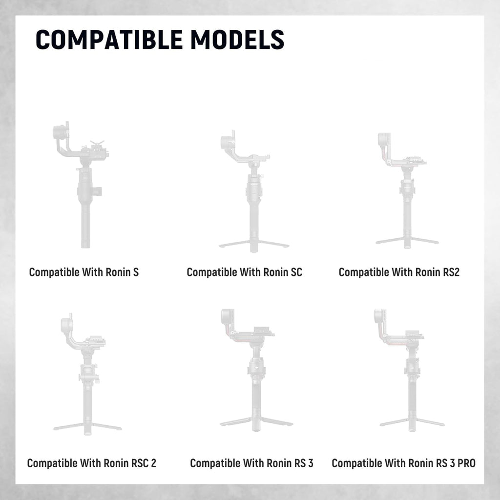 NEEWER Dual Handgrip Compatible with DJI RS4 RS4 Pro RS3 RS3 Pro RS2 RSC2 Ronin S SC Gimbal, Dual Handle Kit with 2 Mini NATO Rails, Quick Release NATO Clamps, 1/4" & 3/8" Threads, GA006