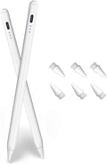 2Pack Stylus Pencil for iPad A16/11th Gen(2018-2025),Fast Charging Pen with Palm Rejection&Tilt Sensitivity Compatible with iPad 6/7/8/9/10/11,iPad-Pro 11"/12.9"/ M4, iPad-Air 3/4/5/M2/M3,Mini 5/6/7