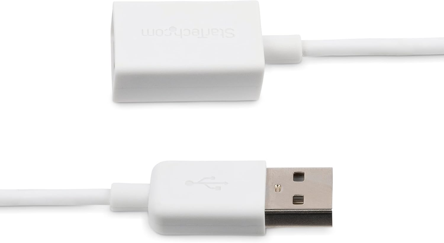 StarTech.com 1m White USB 2.0 Extension Cable Cord - A to A - USB Male to Female Cable - 1x USB A (M), 1x USB A (F) - White, 1 Meter (USBEXTPAA1MW)