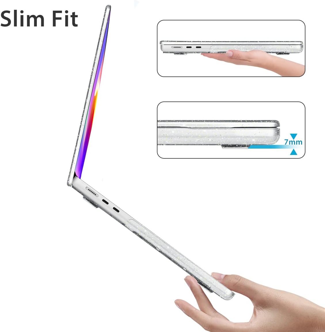 for 2025 2024 2023 2022 MacBook Air 13 inch Case M4 A3240 M3 A3113 M2 A2681 with Touch ID& 13.6" Liquid Retina Display, Plastic Hard Shell&Keyboard Cover&Screen Film&Webcam Cover, Bunny-B