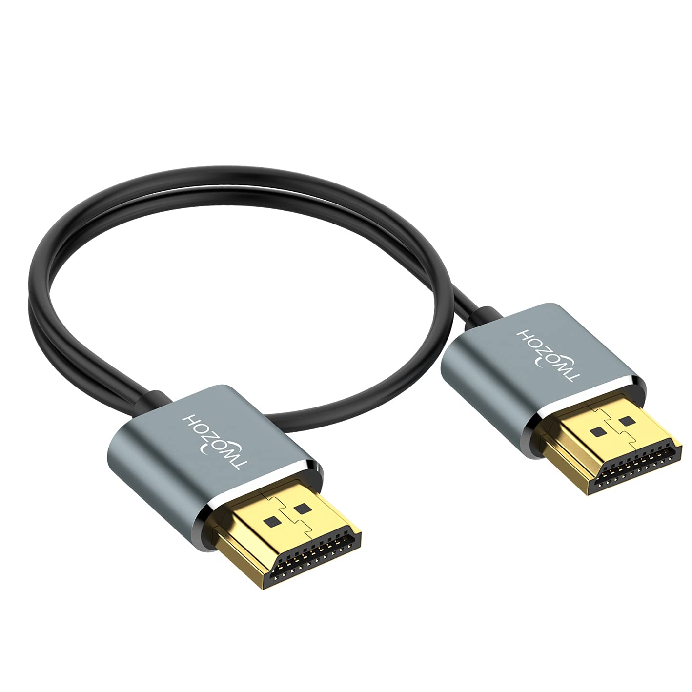Twozoh Ultra-Thin HDMI to HDMI Cable 10FT, Hyper Slim HDMI 2.0 Cable, Extreme Flexible HDMI Cord Support 3D/4K@60Hz, 2160P, 1080P