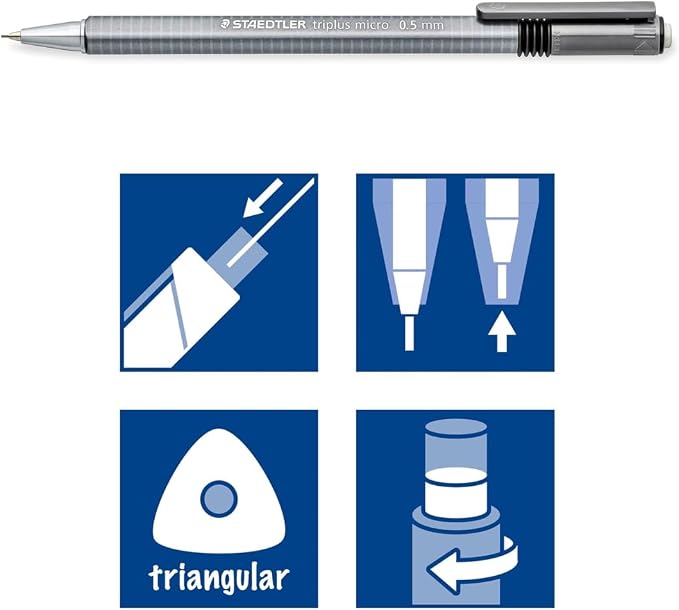 STAEDTLER Triplus Micro Mechanical Pencils 0.5mm lead, Retractable - Image 5