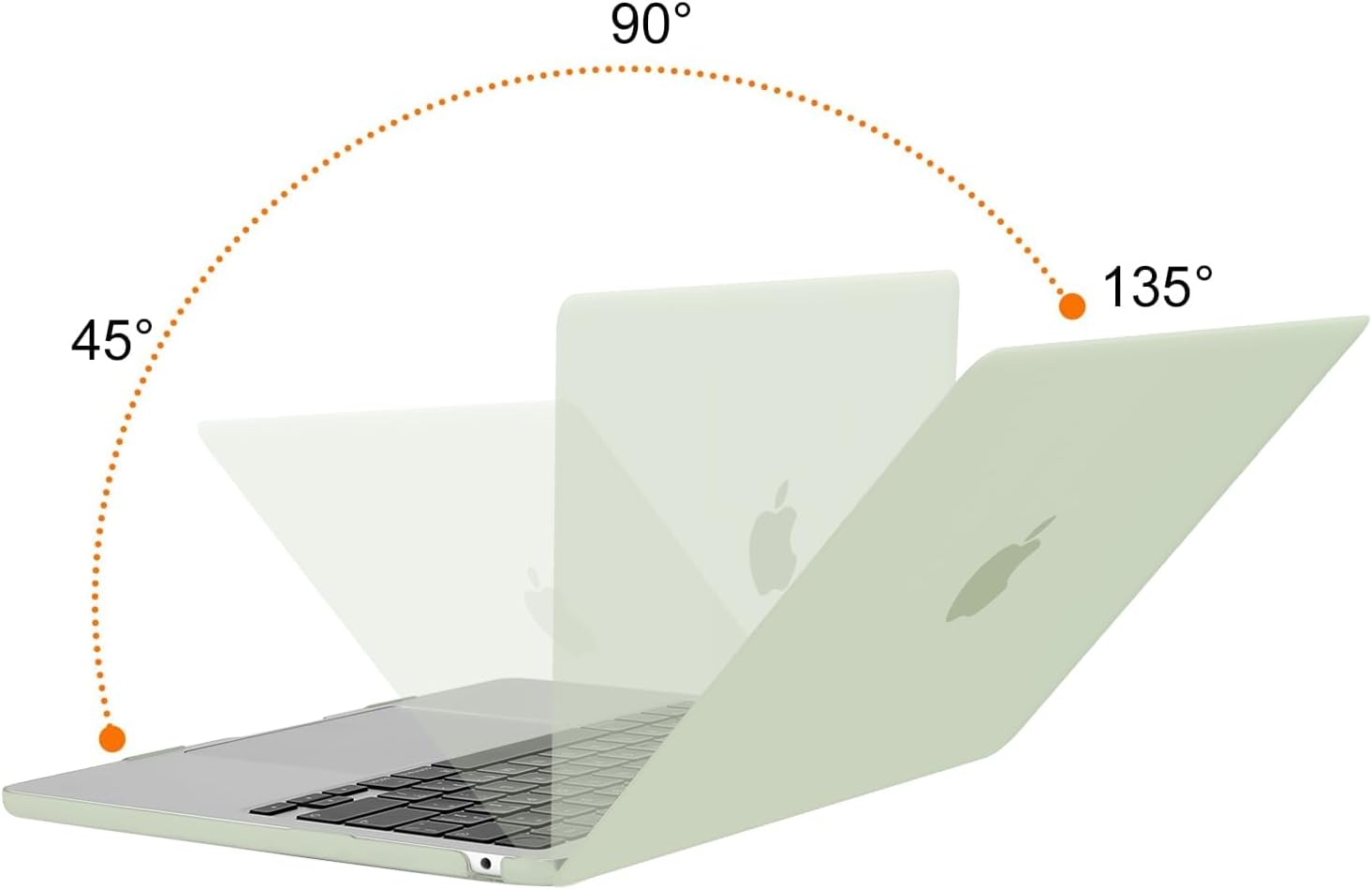 MOSISO Compatible with MacBook Air 13 inch Case 2025 2024 2023 2022 M4 A3240 M3 A3113 M2 A2681, Plastic Hard Shell&Keyboard Cover&Screen Film&Type C for MacBook Air 13.6 inch Case, Sage Green