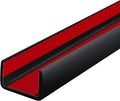 Rubber Edge Trim, Self Adhesive U Channel Edge Trim, Big Size U Shaped Trim, Edge Banding for Plywood, Woods, Shelf, Cabinet, Countertop, Fit for 5/8", Length 20Ft, Black