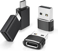 Elebase 4Pack USB to USB C Adapter with Type C Male to 3.0 Female Adaptor,Thunderbolt 4 to Type A OTG Converter for iPhone 16 15 14 Pro Max，Mouse,Keyboard,Samsung S25,iPad,iWatch 10 9,Car,AirPods