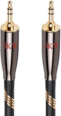 SKW Audiophiles High Gauge AUX Cable 3.5mm Male to Male Jack Cable with Diameter 6.8mm Stereo Audio Cable 3.2ft (1m)