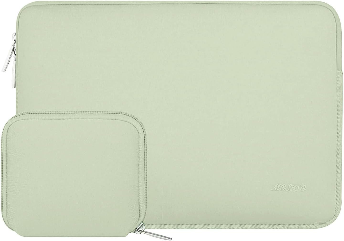 MOSISO Laptop Case 13.3 inch, 13-13.3 inch Laptop Sleeve Bag Compatible with MacBook Air/Pro 13/Pro 14 M5 M4 M3 M2 M1, HP Dell ASUS Lenovo, Neoprene Computer Sleeve Bag with Small Case, Sage Green