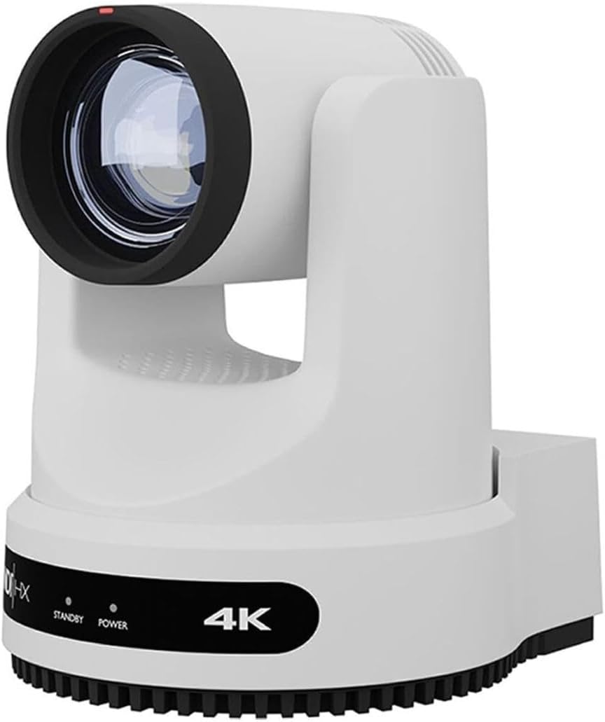PTZOptics Move 4K 20x Auto-Tracking PTZ Camera with Built-in Tally Light, 3D Noise Reduction, and Advanced White Balance Modes (White)