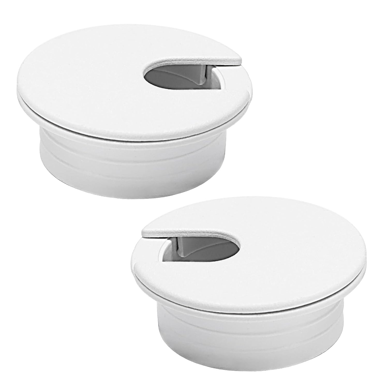 2 Pcs Desk Grommet 1-3/8" / 35 mm, Desk Cord Hole Cover, Cable Grommet ABS Plastic, Desk Hole Grommet for Home & Office Pc, Detachable Cable Cord Organizer-White