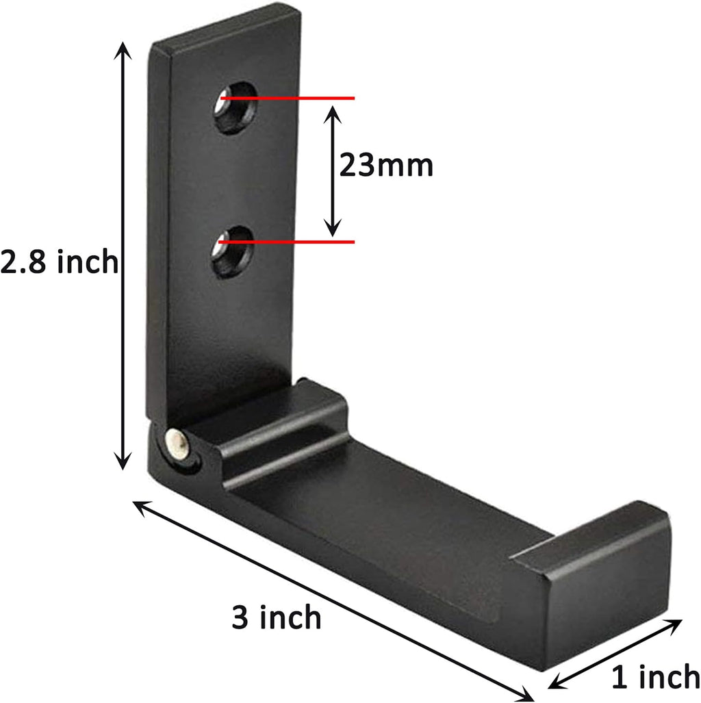 Folding Coat Hooks, Foldable Wall Hooks for Hanging Aluminum Alloy Cloth Hanger Coat Hanger Headphones Holder Headset Wall Hanger Hook- Pack of 4