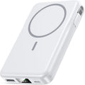 Magnetic Portable Charger, 10000mAh Power Bank, 5 in 1 Portable Charger with Built in Cable, 20W Fast Charging for Magsafe Battery Pack Compatible with iPhone 16/15/14/13 Pro/Pro Max, Samsung Series