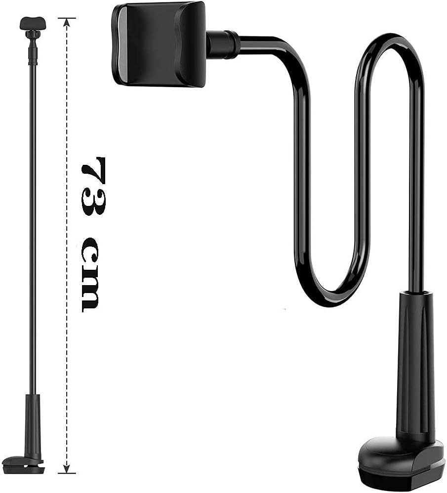 Phone Holder,gooseneck Phone Holder,360° Rotate Support Rod One-Hand Adjustable Cell Phone Holder,for Desk Headboard Nightstand. (Black)