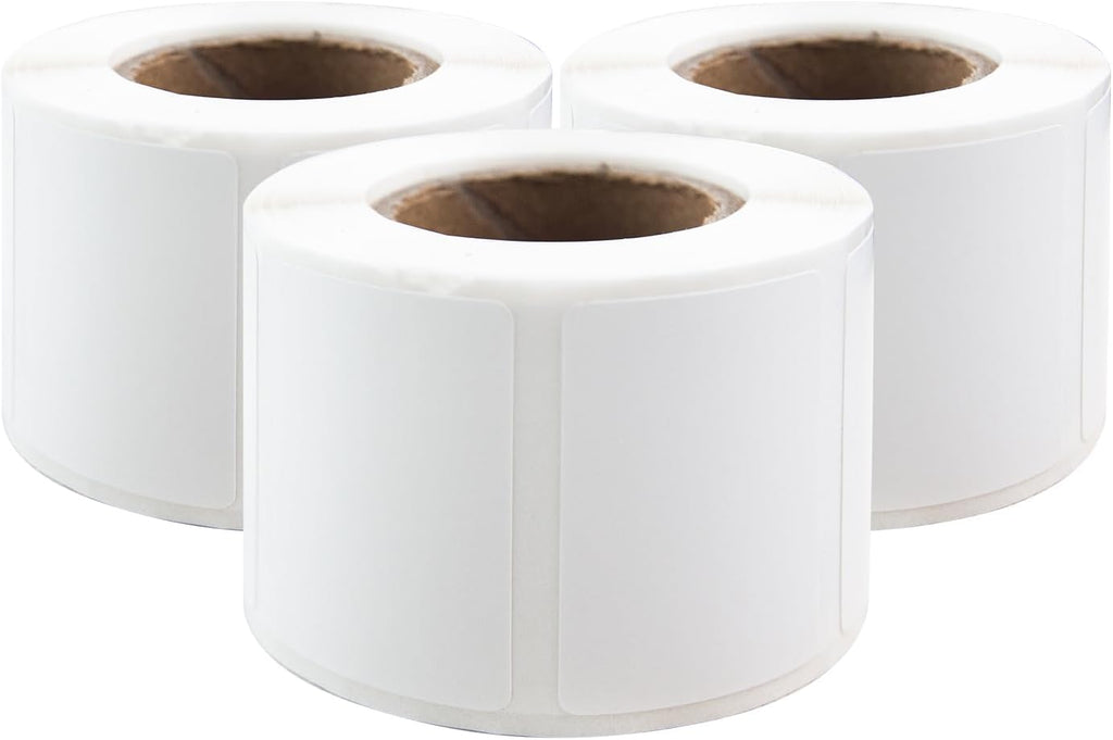 PUQU 30x20mm Direct Thermal Sticker Labels, Self-Adhesive All-Purpose Label Maker Tape, Compatible with AQ Series Label Printer, Refills Standard Laminated Office Labeling, 3 Rolls, 960 Labels
