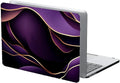 Compatible with MacBook Air 13.3 13.6 Inch Case 2022 2021 2020 2019 Plastic Hard Shell Case Cover,13.3 Pro(A1706/A1708/A1989/A2159/A2289/A2338), Purple and Gold Color Line