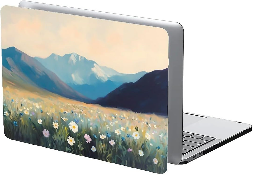 Compatible with MacBook Air 13.3 13.6 Inch Case 2022 2021 2020 2019 Plastic Hard Shell Case Cover,13.3 Air (A1932/A2179/A2337), Wildflowers and Mountains